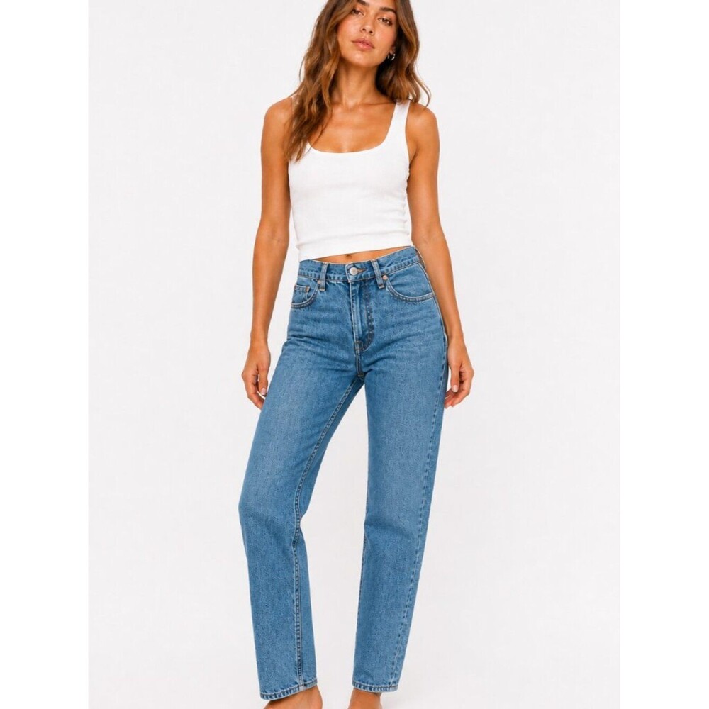 Vintage GAP Mom Jeans Women 8 Blue High Rise 90s Distressed Straight Leg Denim
